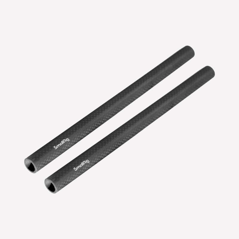 SMALLRIG Barras de fibra de carbono de 15 mm (9 pulgadas de longitud) para bloque de riel de 15 mm